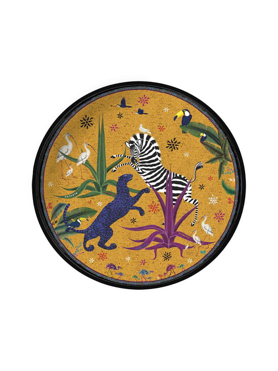 Ortigia Round Sahara Jungle Tray