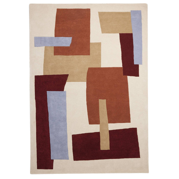 Venessla Brown &amp; Burgundy Wool Rug