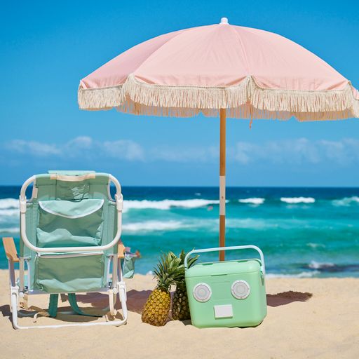 Luxe Pink Beach Umbrella