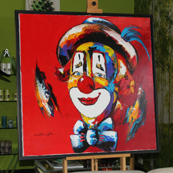 Grangil Red Clown Original Painting