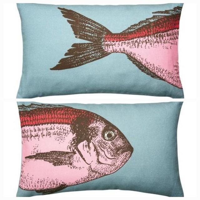 SALE Pink Fish Set Of Cushions