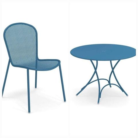 SALE EMU Blue Pigalle Table & Ronda 4 Chairs Set