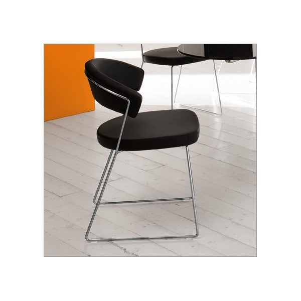 Connubia by Calligaris New York Chair Sleigh Leg