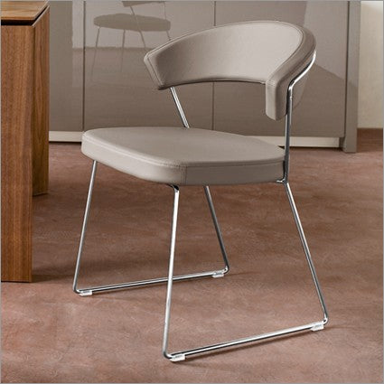 Connubia by Calligaris New York Chair Sleigh Leg