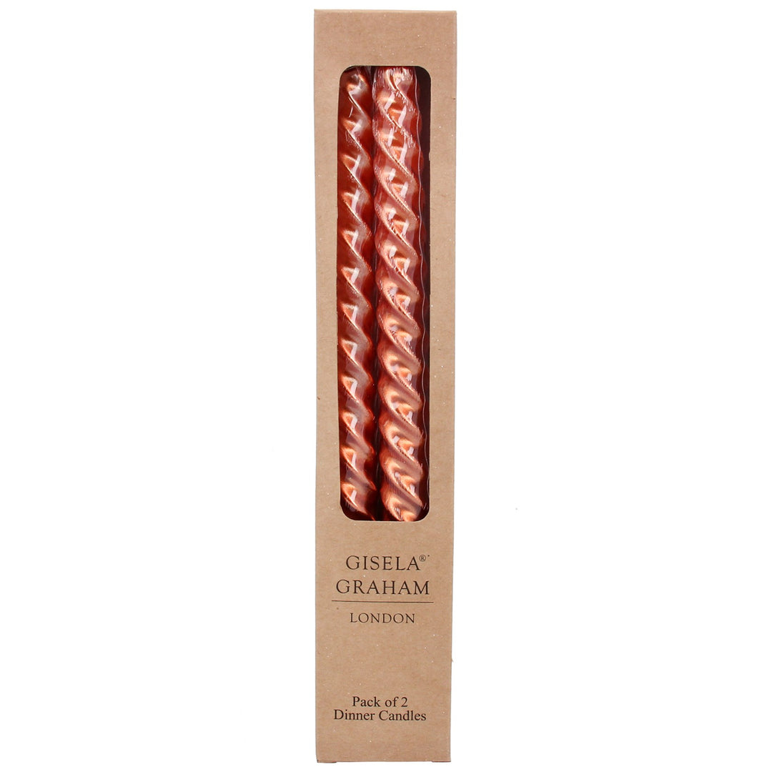 SALE GG Metallic Orange Twist Candles