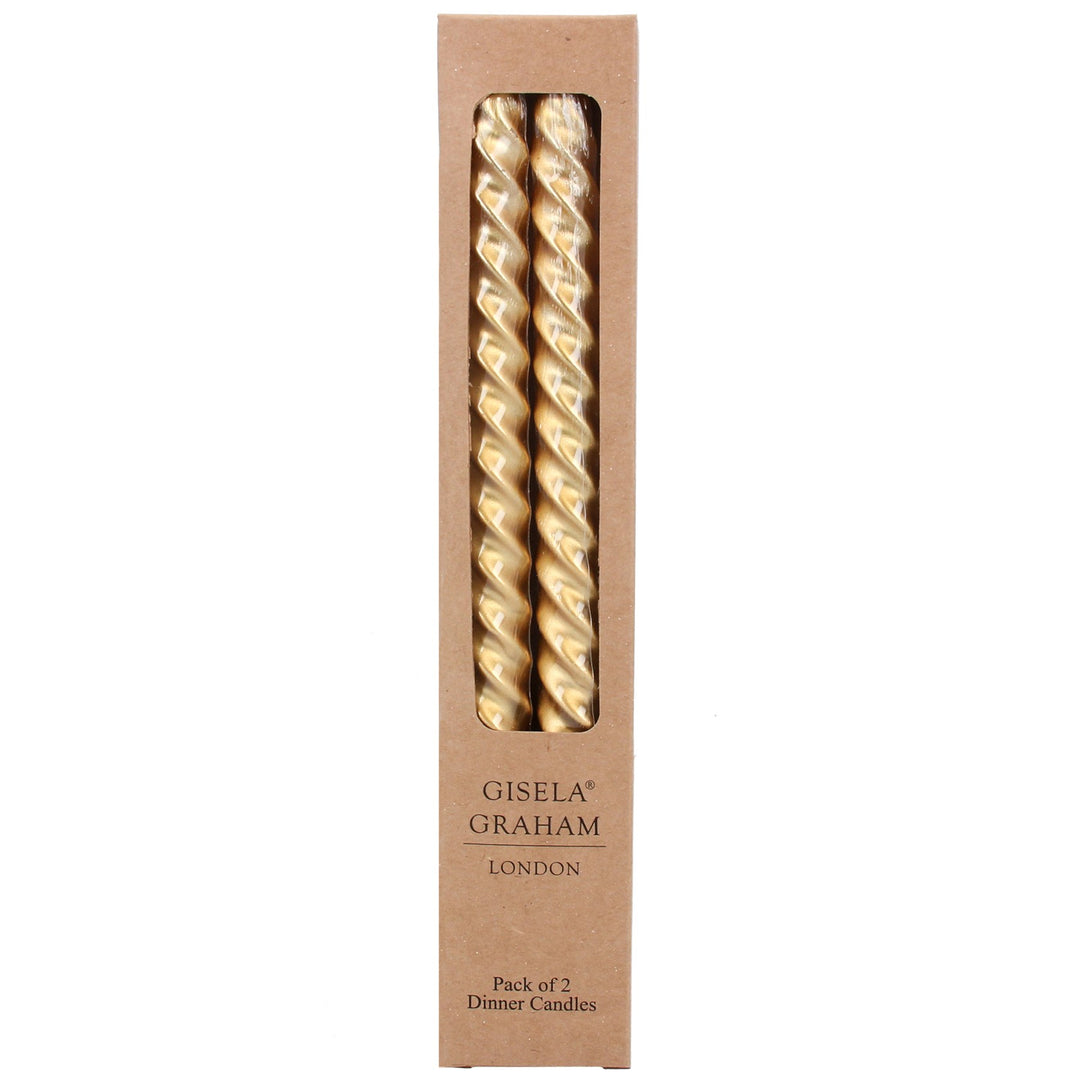 SALE GG Metallic Gold Twist Candles