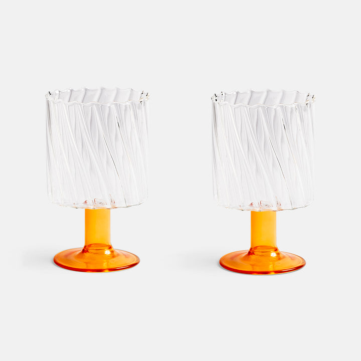 Glass Twirl Set of 2