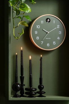 Green Round Cuckoo Wall Clock