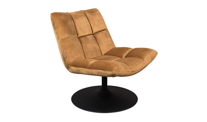 Bar Lounge Velvet Chair & Footstool