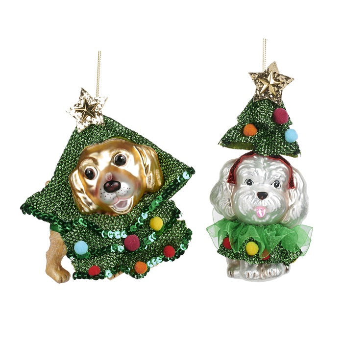 GW Brown Dog Christmas Tree Decoration