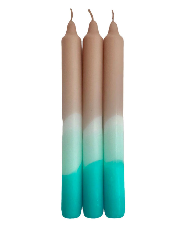 3.Neon Dip Dye Dinner Candles Set