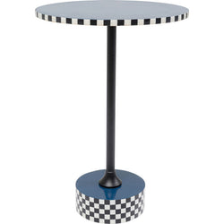 SALE Blue Checkers Side Table