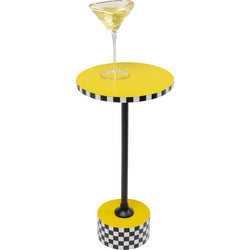 Yellow Checkers Side Table