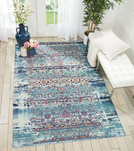 SALE Vintage Blue Rug