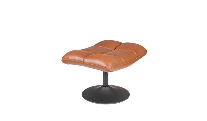 Bar Lounge Leather Chair & Footstool