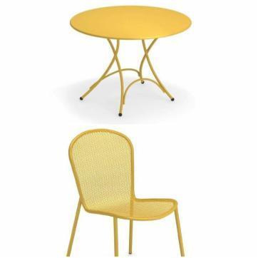 SALE EMU Curry Yellow Pigalle Table & Ronda 4  Chairs Set