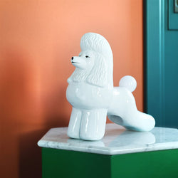 White Poodle Table Lamp