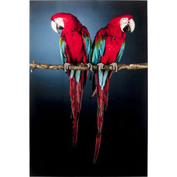 Parrots Glass Picture