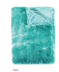 Turquoise Faux Fur Blanket